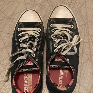 Women’s Converse All Stars Black with Pink interior. Size 8 in good condition.